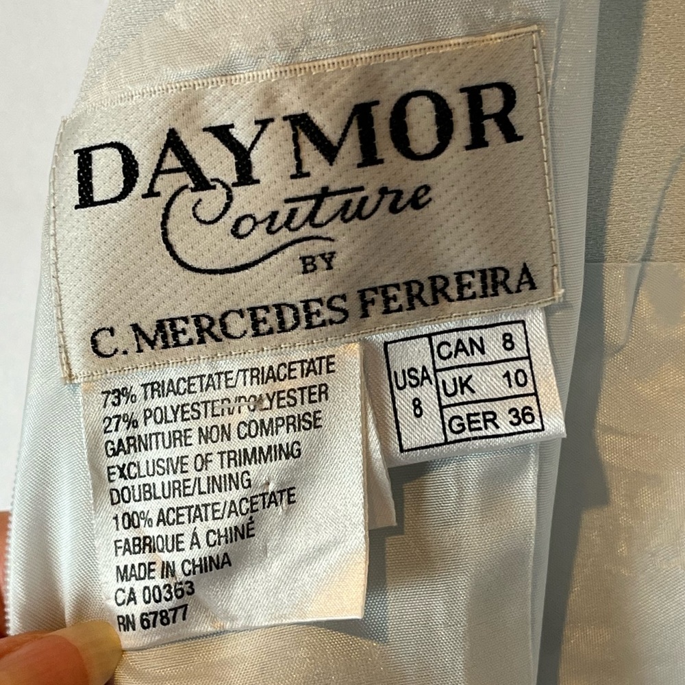 Daymor Couture Beaded-Breast Sleeveless Floor-Length Dress, Blue-Gray |8 - Picture 16 of 16